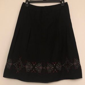 Ann Taylor LOFT embroidered skirt
